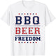 BBQ Beer Freedom T-Shirt - T-Shirt | White
