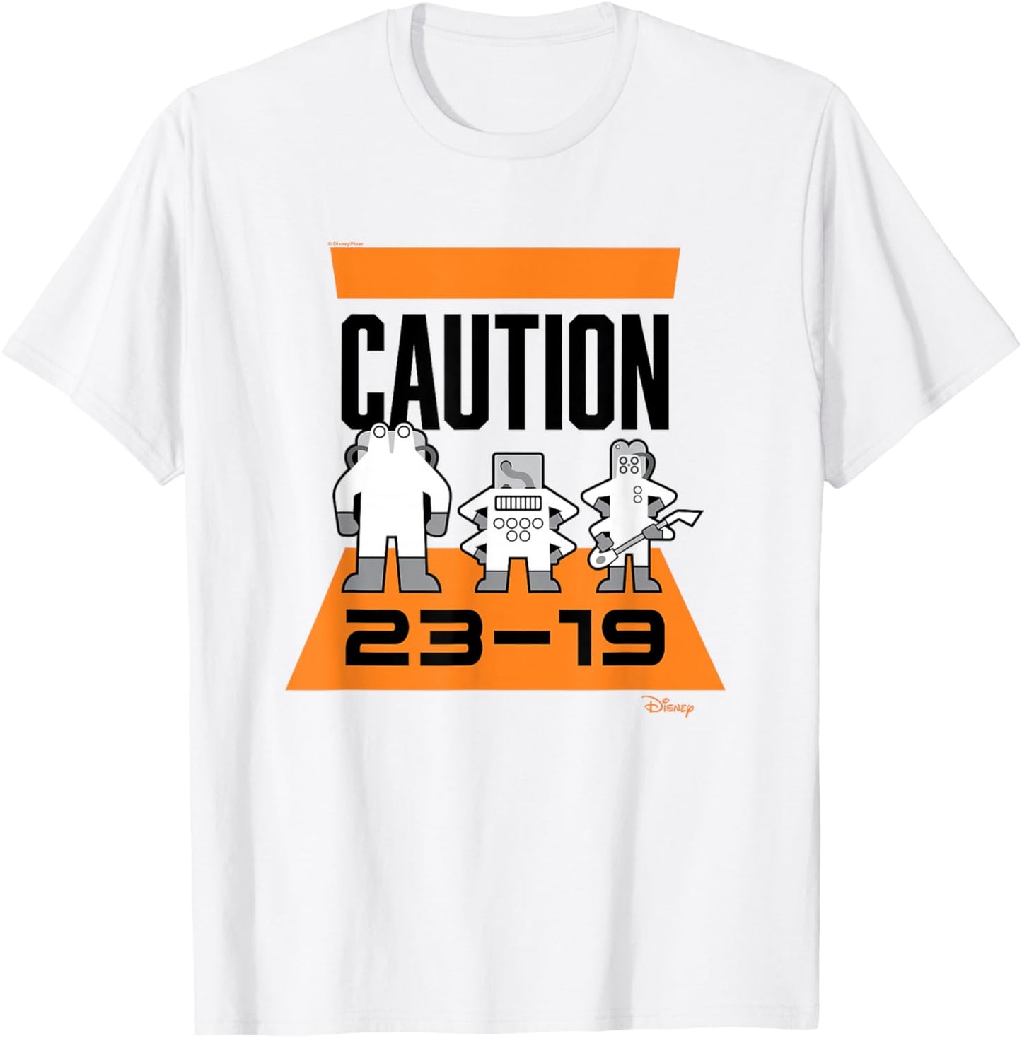 Monsters Inc - Caution 2319 T-Shirt - T-Shirt | White