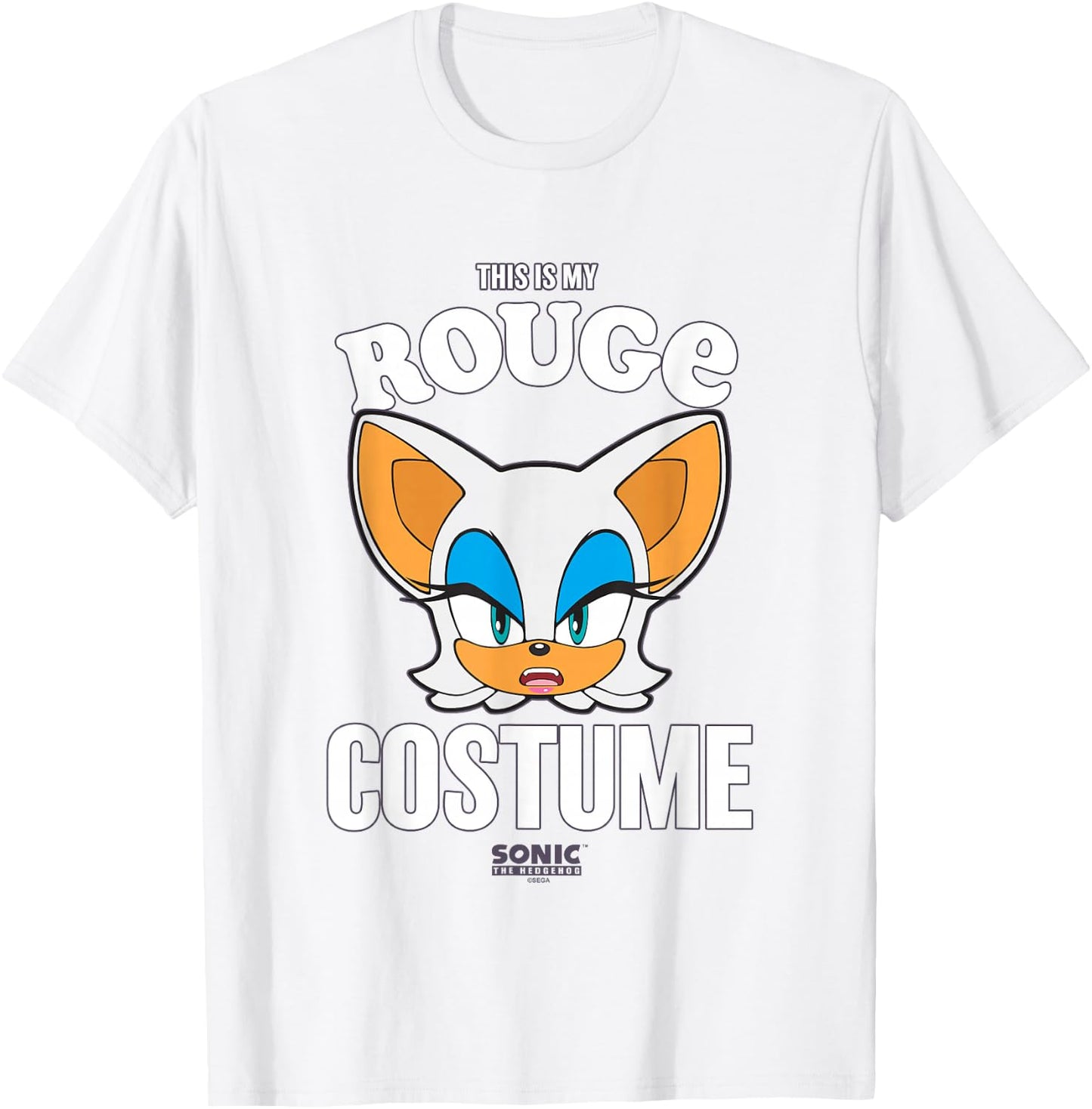 Sonic The Hedgehog Halloween This Is My Rouge Costume T-Shirt - T-Shirt | White