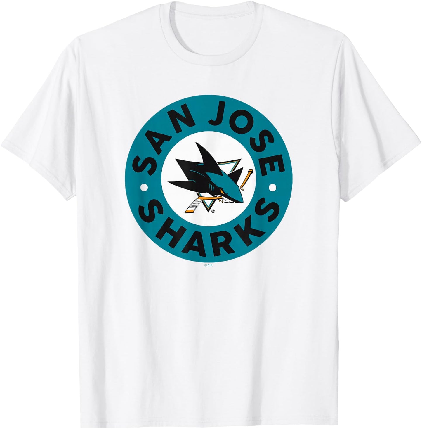 San Jose Sharks Symbol Gray Officially Licensed T-Shirt - T-Shirt | White