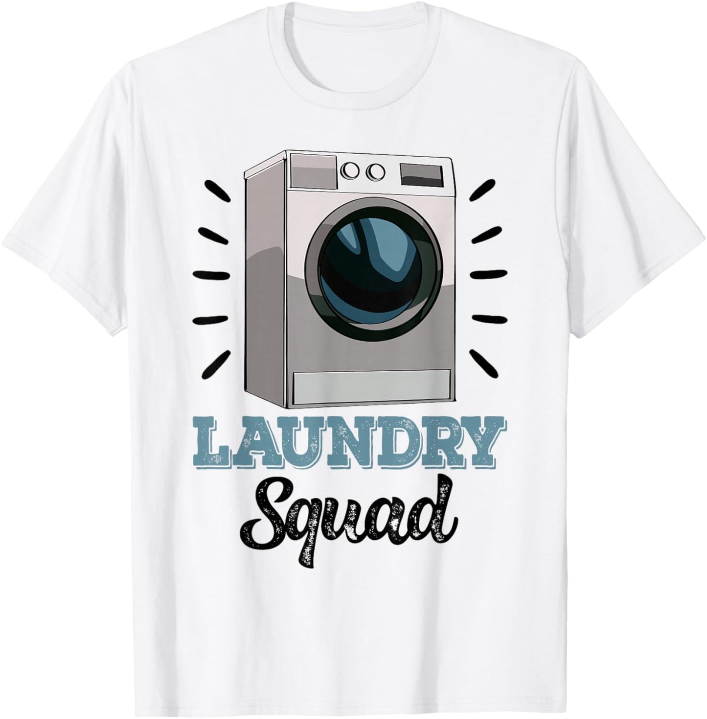 Laundry Squad Mechanic Funny Women Washing Machine T-Shirt - T-Shirt | White
