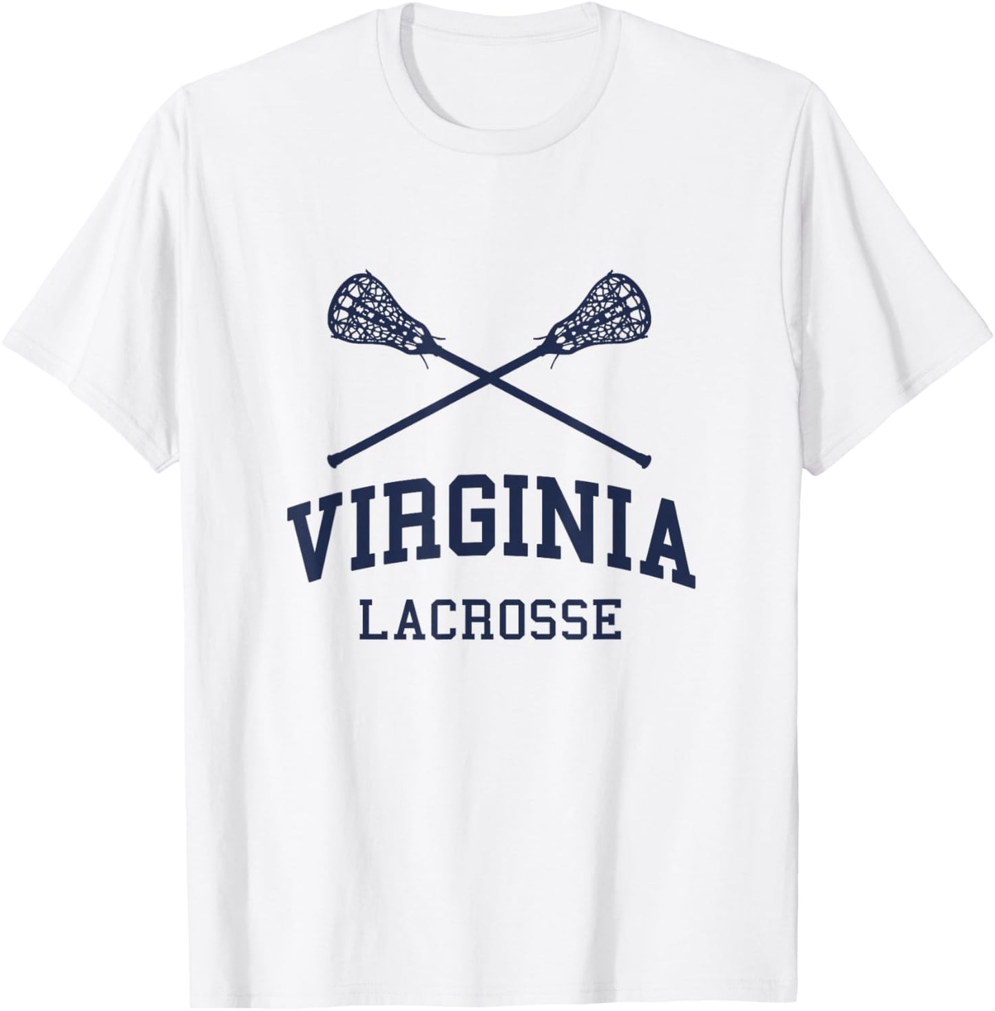 vintage virginia lacrosse Virginia Lacrosse Vintage LAX Weathered T-Shirt - T-Shirt | White