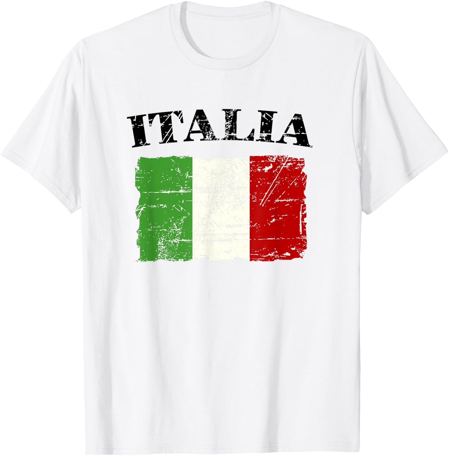 Italian Vintage Flag - Italy Retro Banner Ensign T-Shirt - T-Shirt | White