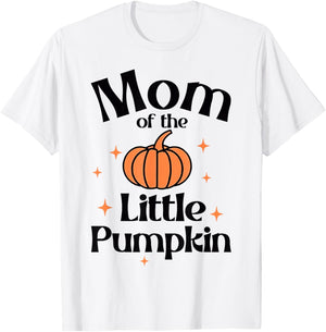 Mom Of The Little Pumpkin Cute 1st Birthday Boy Girl T-Shirt - T-Shirt | White