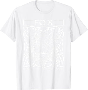 St Patricks Day Celtic Knot Zodiac Fox March 18 - April 14 T-Shirt - T-Shirt | White