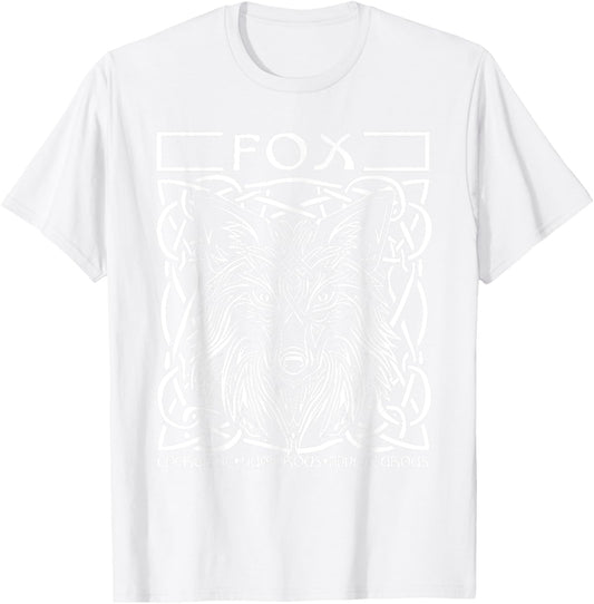St Patricks Day Celtic Knot Zodiac Fox March 18 - April 14 T-Shirt - T-Shirt | White