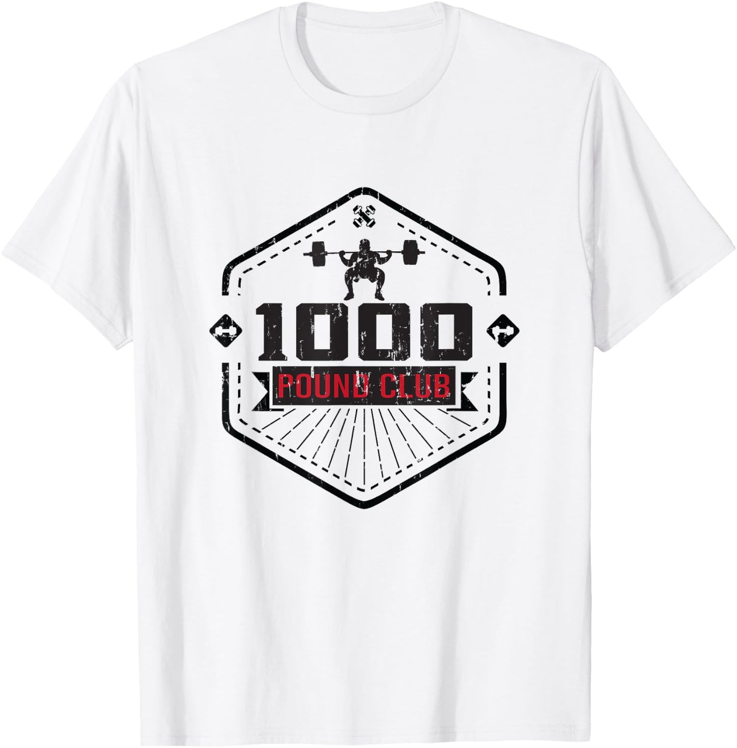 1000 Pound Club - Weightlifting Weights Gym T-Shirt - T-Shirt | White