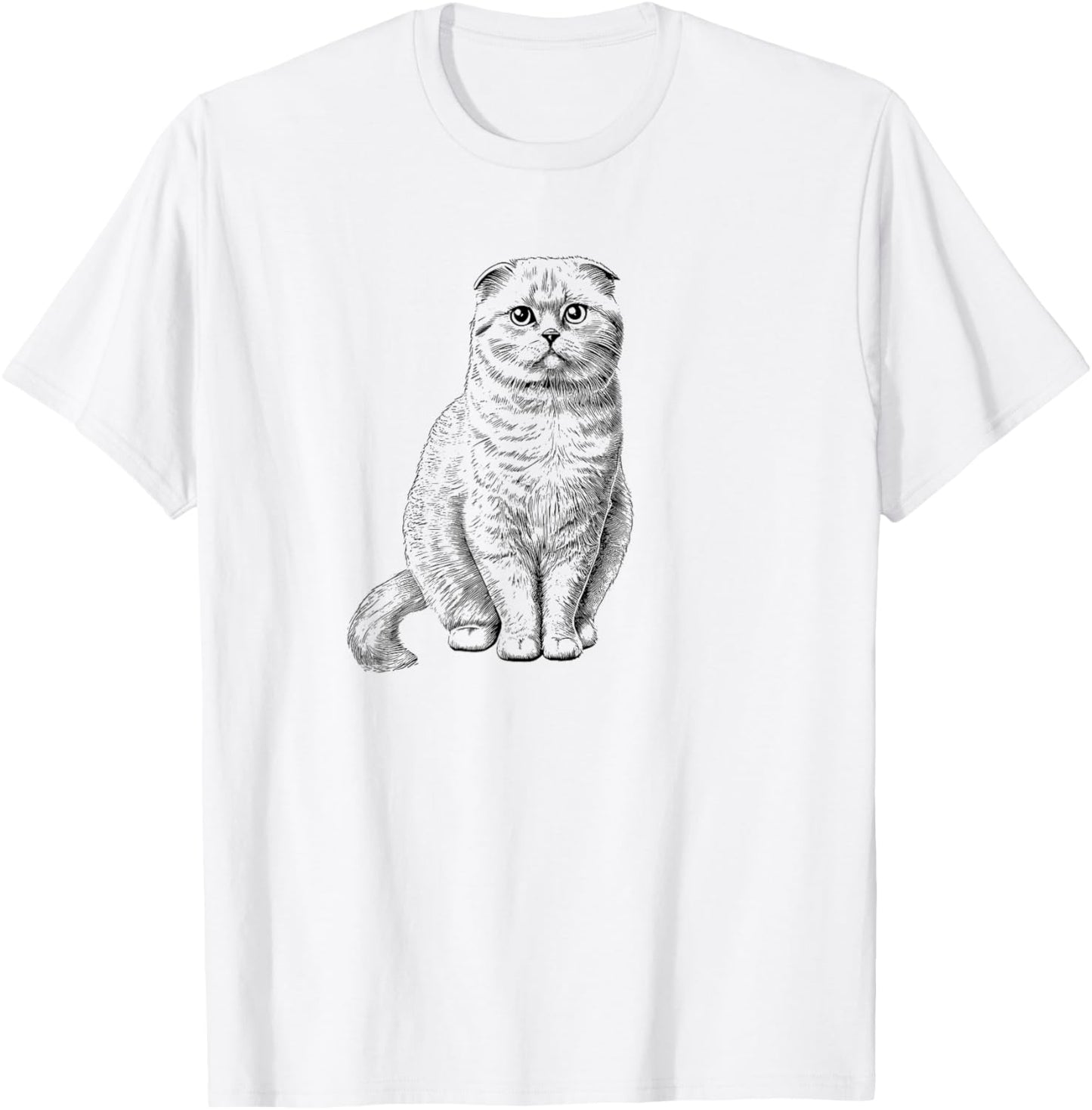 Retro Vintage Scottish Fold Lover T-Shirt - T-Shirt | White