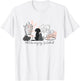 Aesthetic Minimalistic Plant Dog Coffee Art Drawing Women T-Shirt - T-Shirt | White