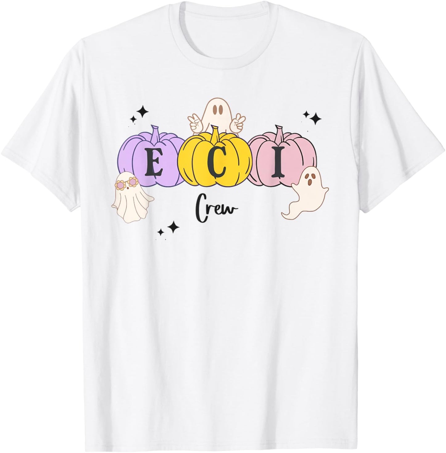 ECI Speech Therapy SLP Pumpkins Ghosts Speech Autumn Fall T-Shirt - T-Shirt | White