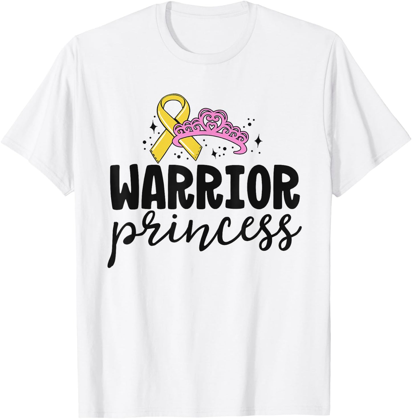 Childhood Cancer Shirts For Kids Boy Girl Warrior Princess T-Shirt - T-Shirt | White