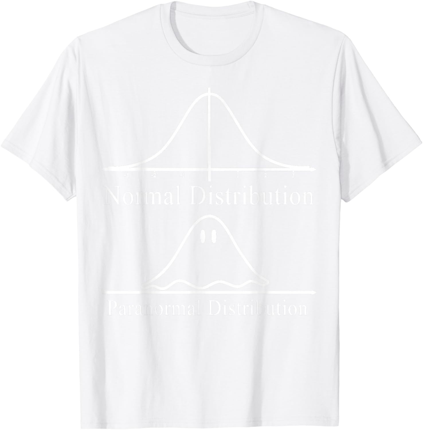 Math Teacher Halloween Costume Normal Distribution Math Pun T-Shirt - T-Shirt | White