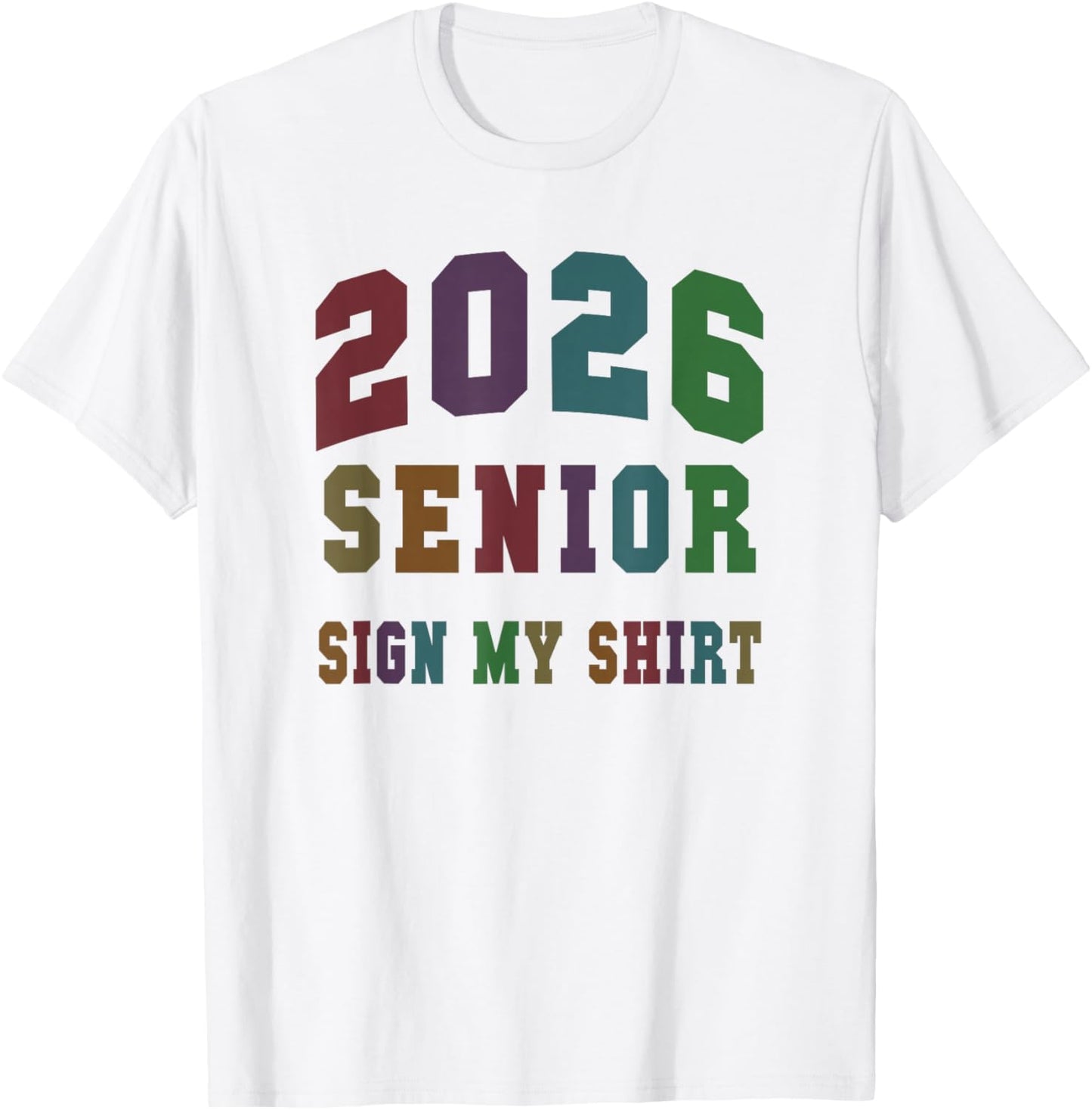Officially Class of 2026 Senior Sign My Shirt Rule Rocks T-Shirt - T-Shirt | White