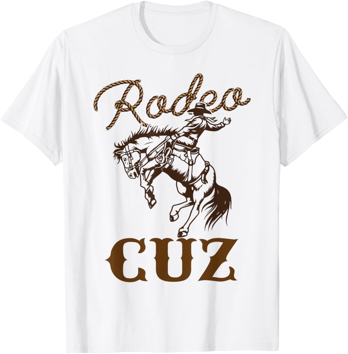 Cuz Birthday Cowboy Cowgirl Western Rodeo Cousin Bday Party T-Shirt - T-Shirt | White