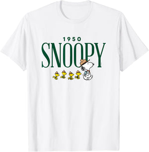 Peanuts - Snoopy 1950 Camping T-Shirt - T-Shirt | White