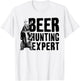 Beer Hunting Expert Funny Saying Quote Bear Deer Men Women T-Shirt - T-Shirt | White