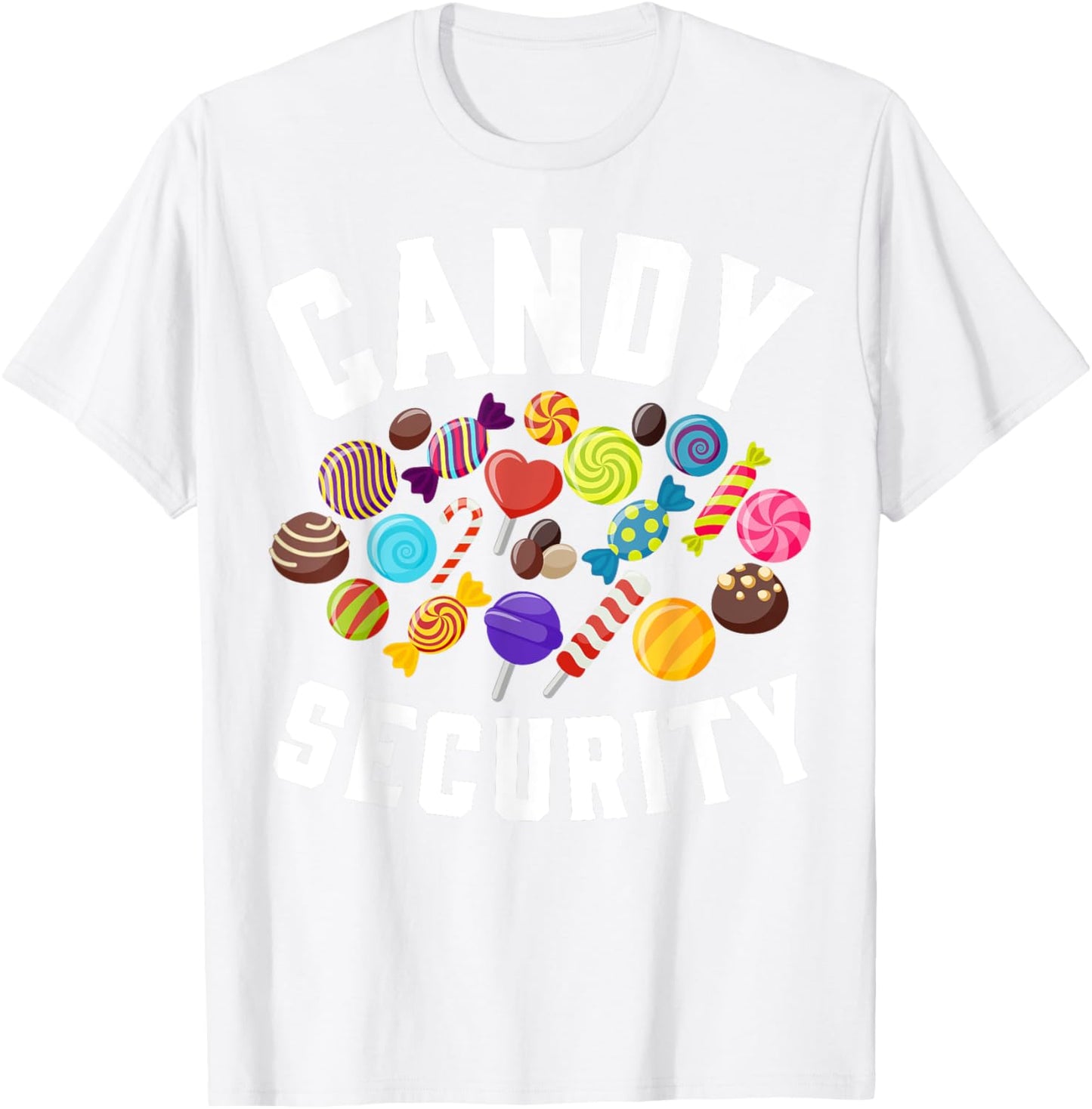 Candy Security Funny Parents Halloween Party Costume T-Shirt - T-Shirt | White