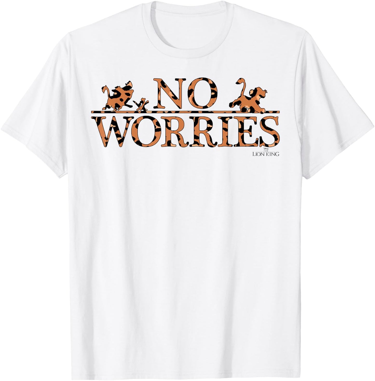Disney The Lion King No Worries Leopard Fill T-Shirt - T-Shirt | White