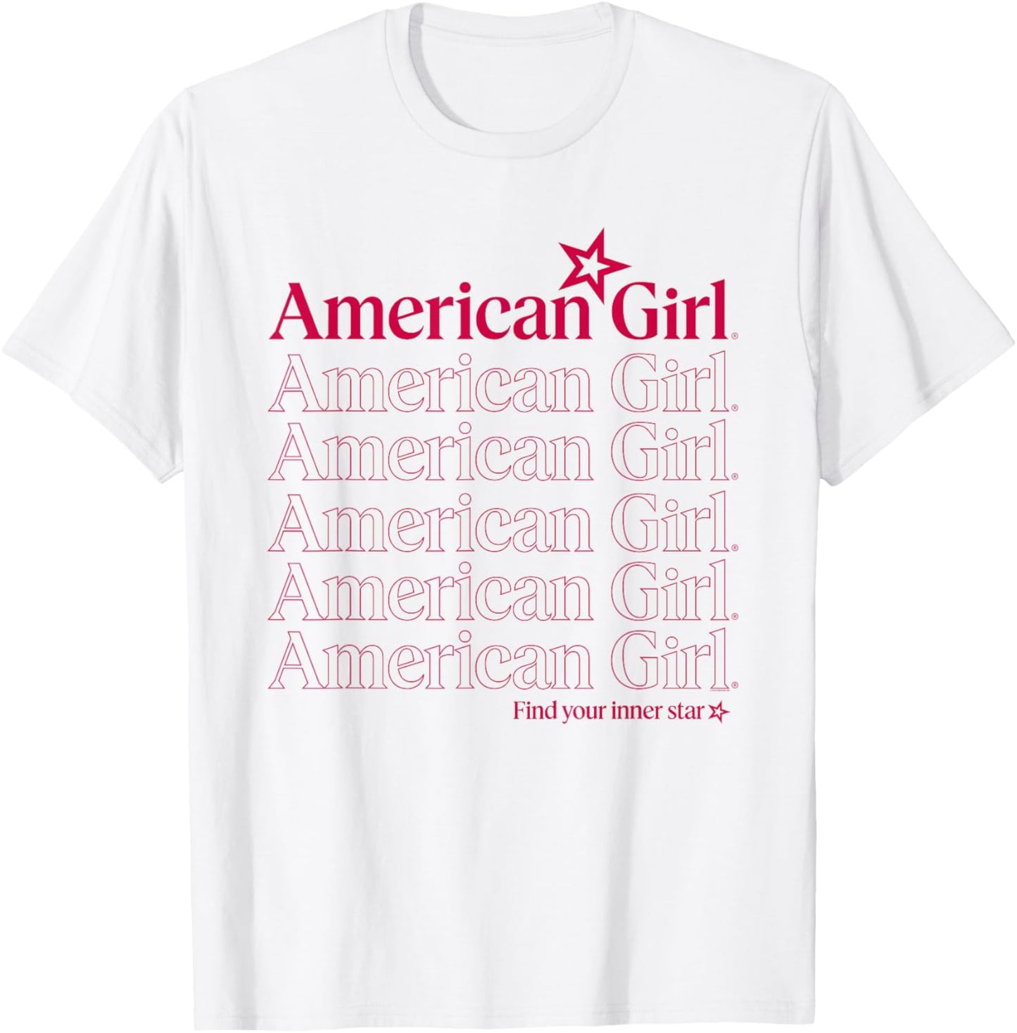 American Girl - Multi Logo T-Shirt - T-Shirt | White