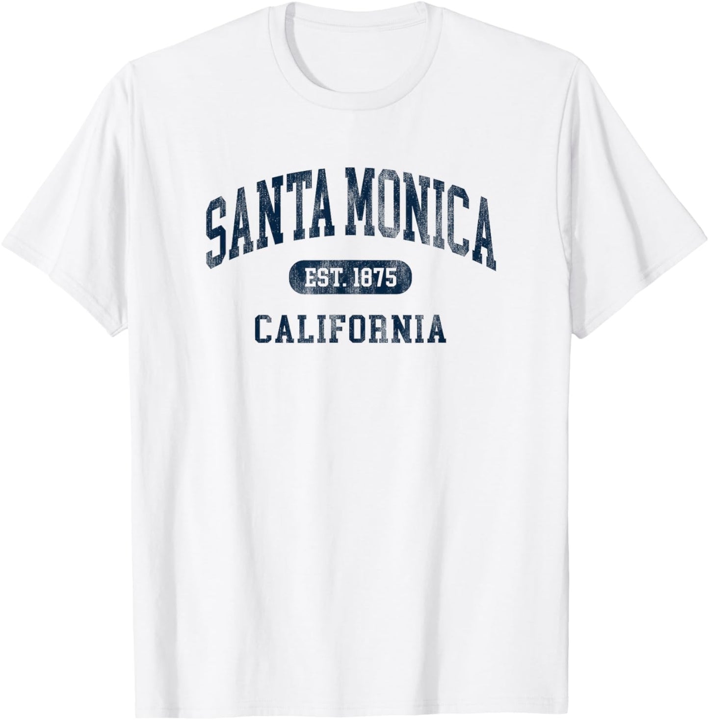 Vintage Santa Monica California Retro Preppy Throwback T-Shirt - T-Shirt | White