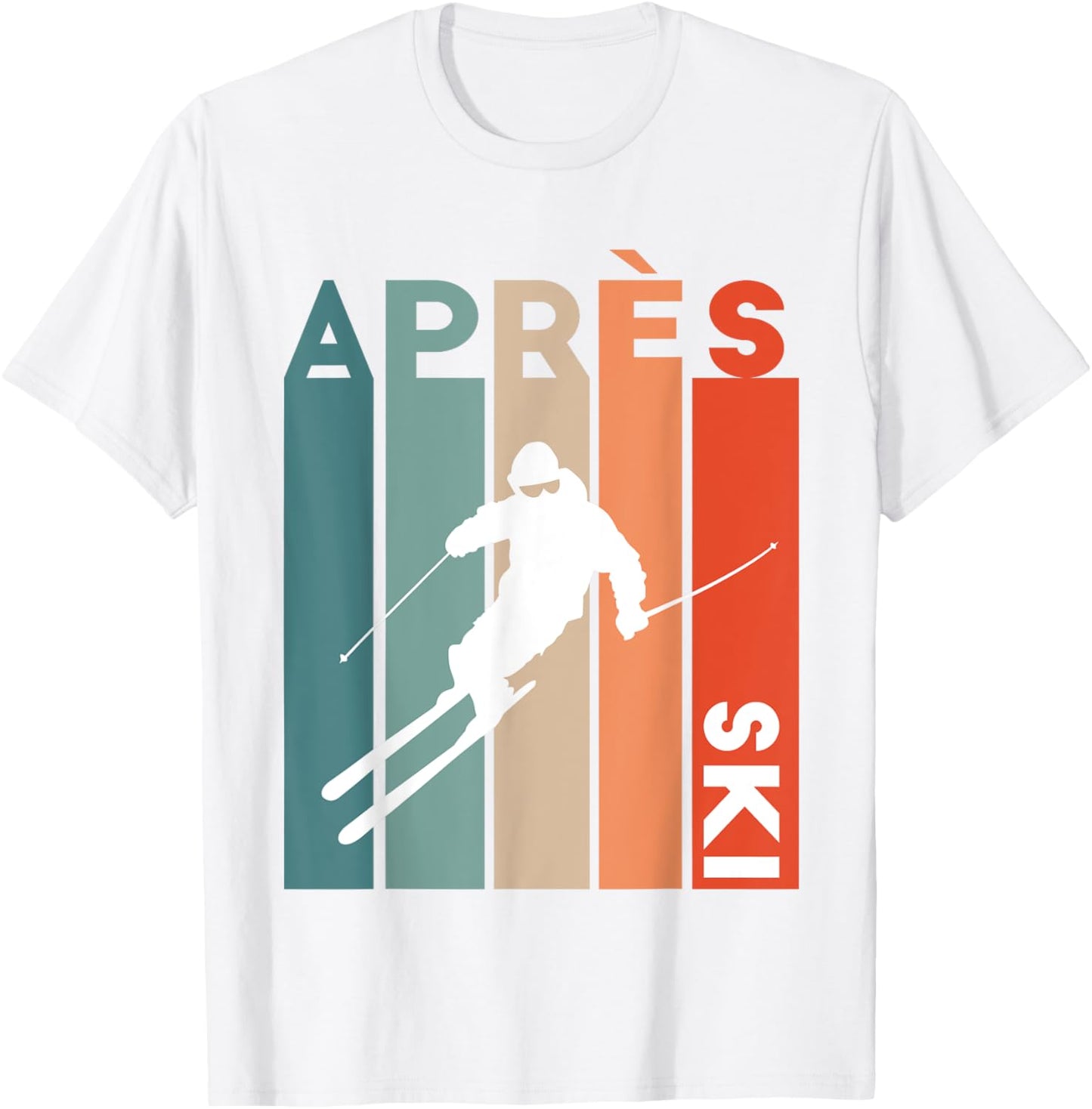 Retro vintage skiing ski skier retro vintage apres ski T-Shirt - T-Shirt | White