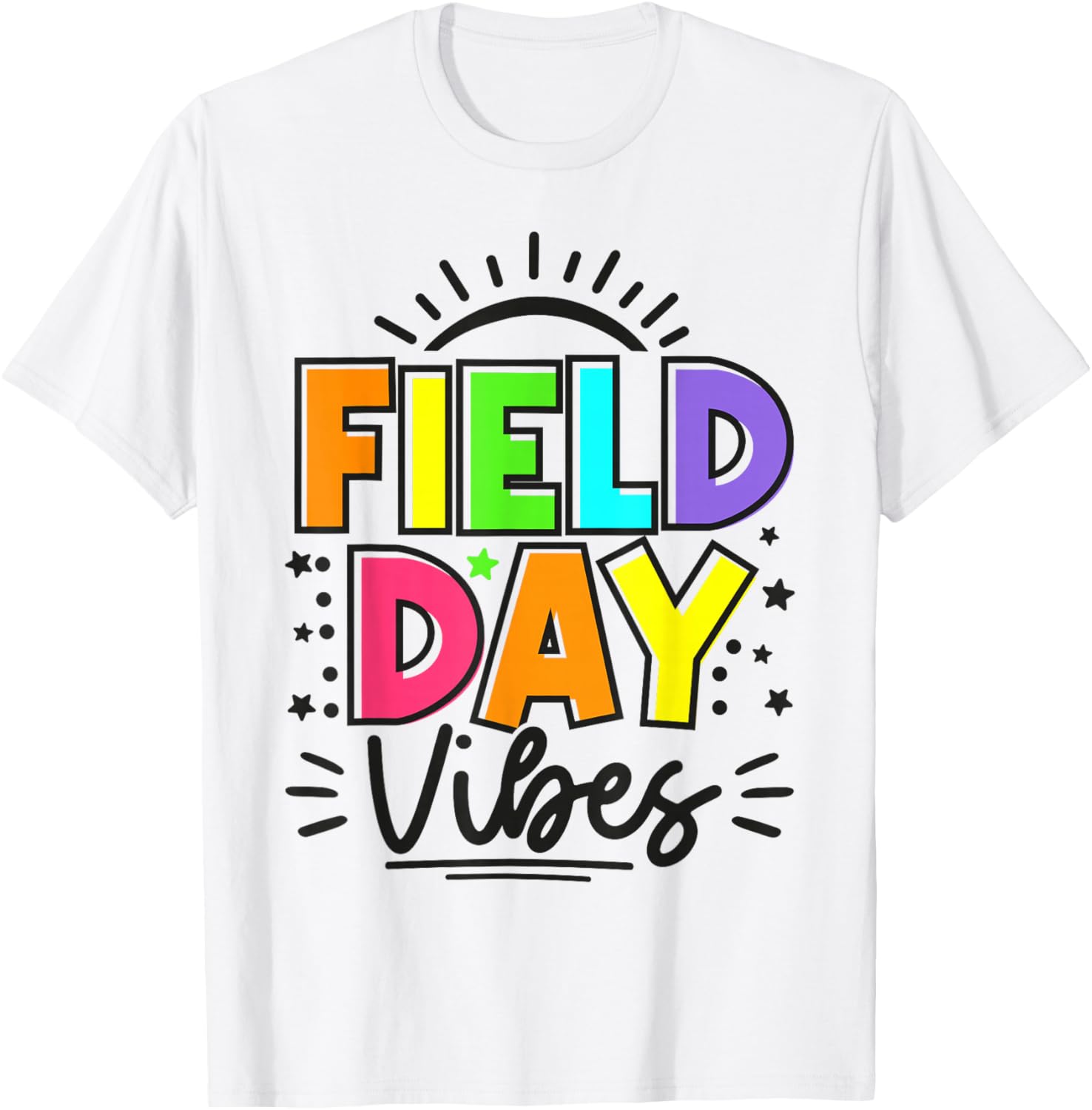 Field Day Vibes Funny for Teacher Kids Happy Field Day 2025 T-Shirt - T-Shirt | White