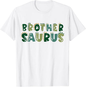 Brother Saurus Matching Family Birthday Dinosaur Men Women T-Shirt - T-Shirt | White