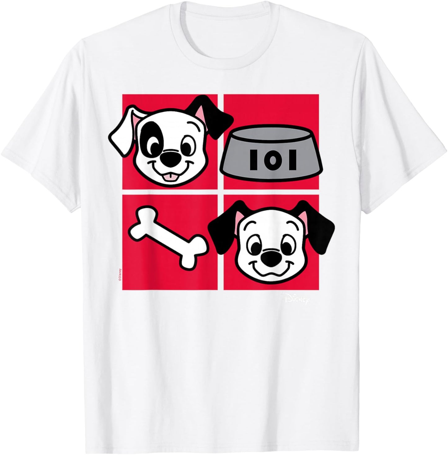 101 Dalmatians - Puppy Grid T-Shirt - T-Shirt | White
