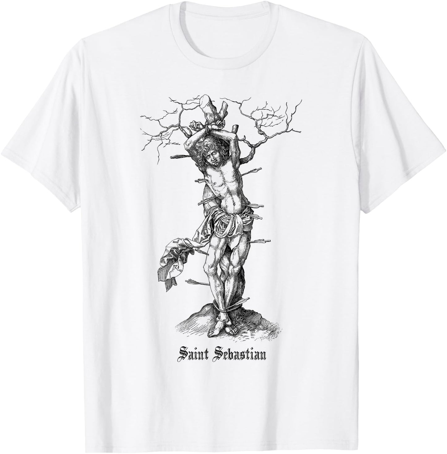 Martyrdom of Saint Sebastian. Christian. Martyr. T-Shirt - T-Shirt | White
