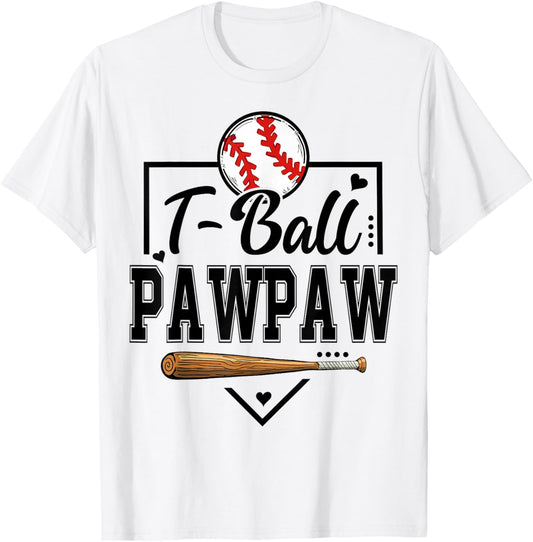 T-Ball Pawpaw Heart Funny Ball Pawpaw T-Shirt - T-Shirt | White
