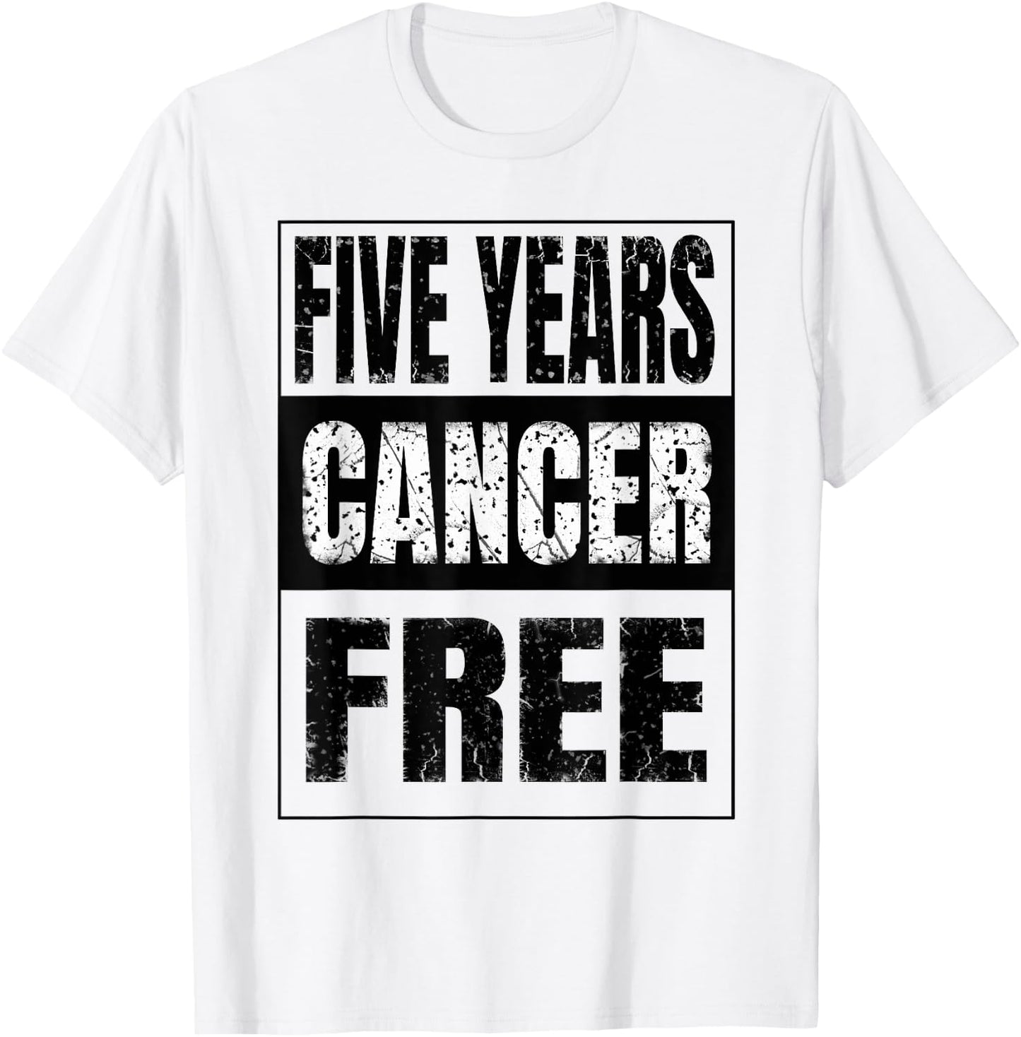 Cute Five Years Cancer Free Anti Oncology T-Shirt - T-Shirt | White