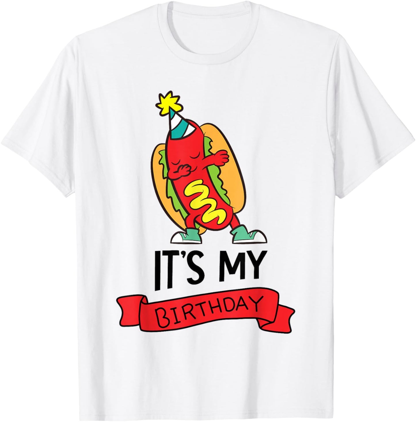 Hotdog-Themed Birthday Party Its My Birthday T-Shirt - T-Shirt | White