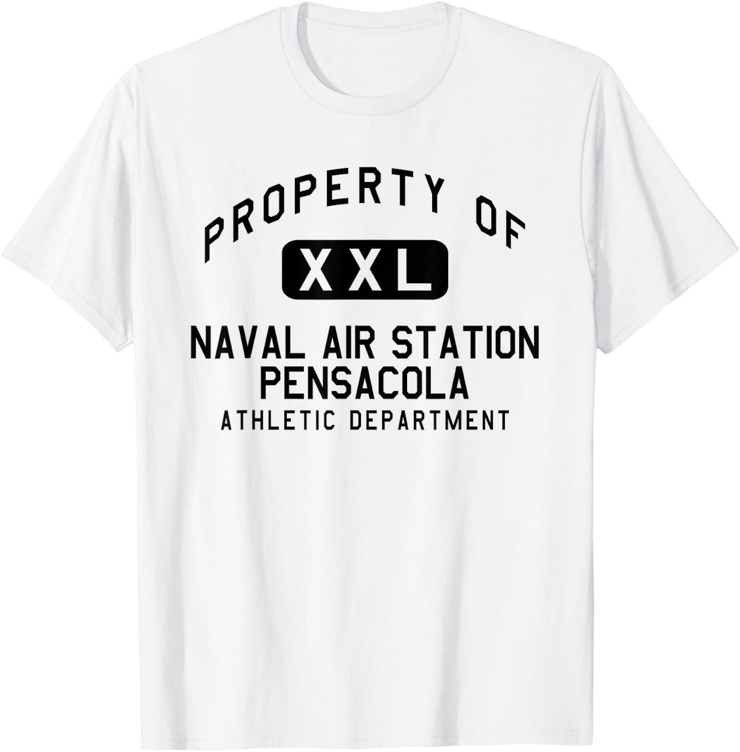 Property of Naval Air Station Pensacola Athletic Department T-Shirt - T-Shirt | White