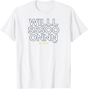 Willson Contreras -WILLLSSSOOONNN - St. Louis Baseball T-Shirt - T-Shirt | White