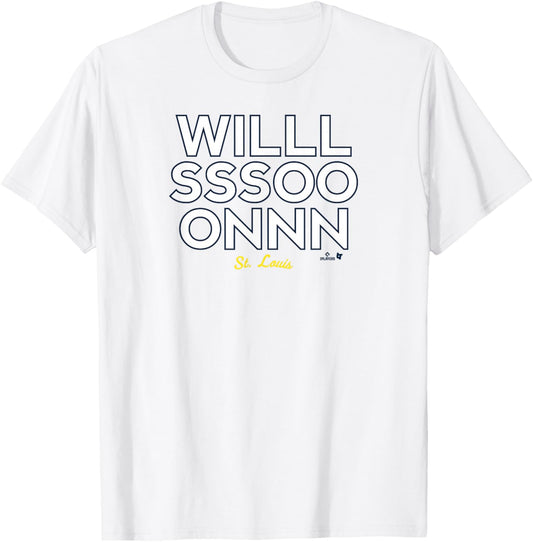 Willson Contreras -WILLLSSSOOONNN - St. Louis Baseball T-Shirt - T-Shirt | White