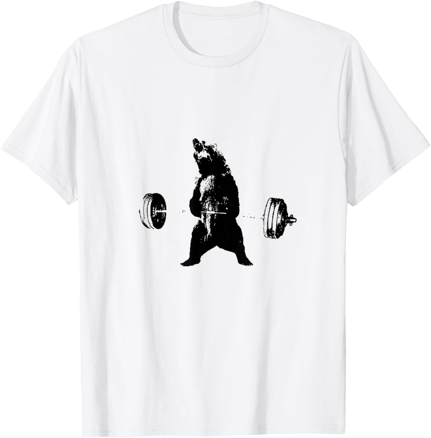 Lifting Motivation Gym Strong Grizzly Bear Exercise T-Shirt - T-Shirt | White