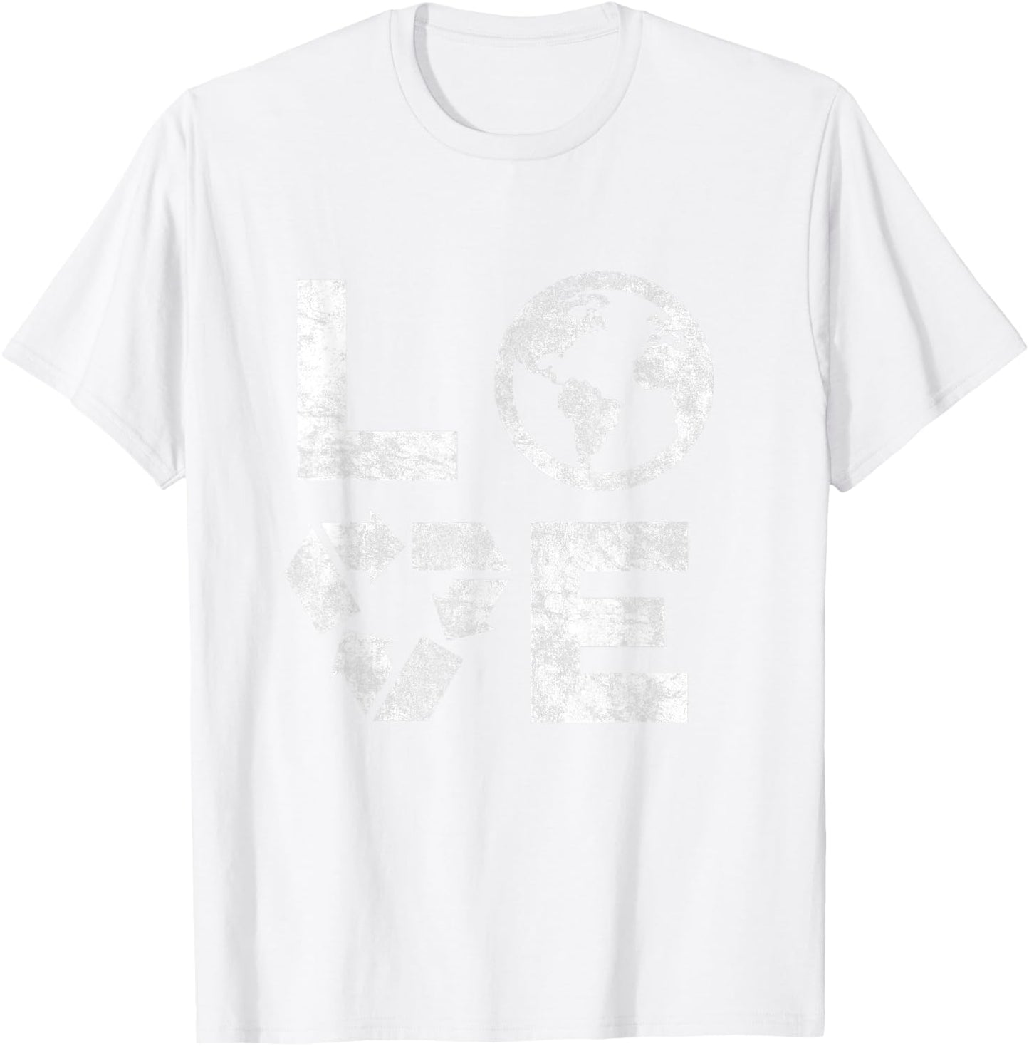 Liebe Earth Day 90s Vintage Recycled Children or Teachers T-Shirt - T-Shirt | White