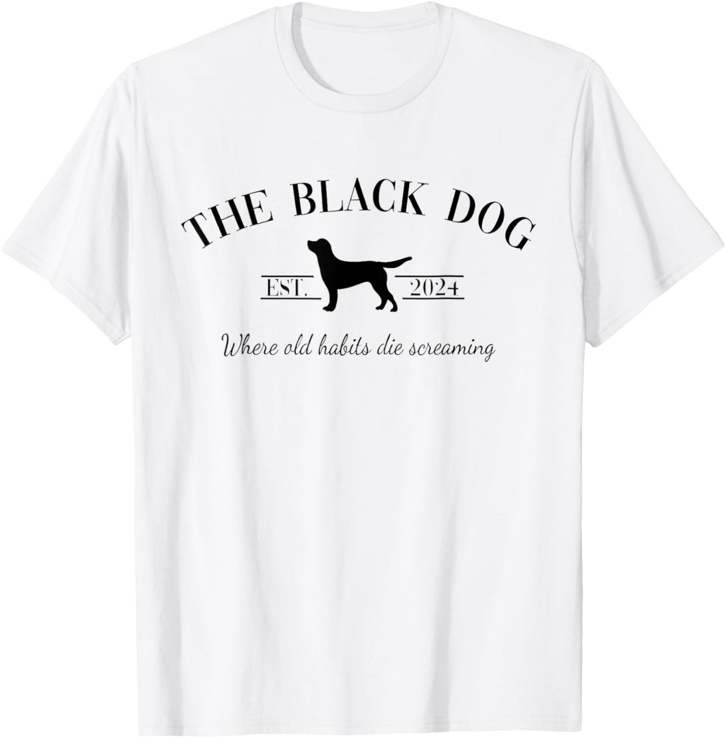 Retro Black Dog Club Old Habits Est. 2024 Kids T-Shirt - T-Shirt | White