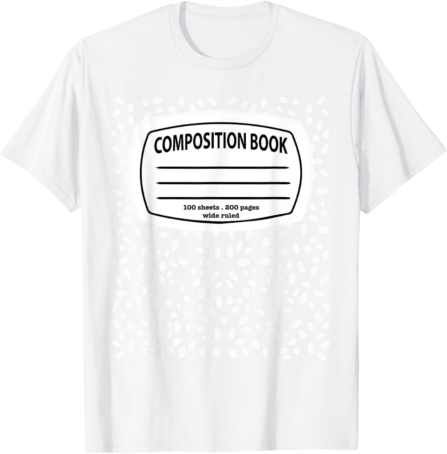 Composition Notebook Costume - Matching Group Halloween T-Shirt - T-Shirt | White