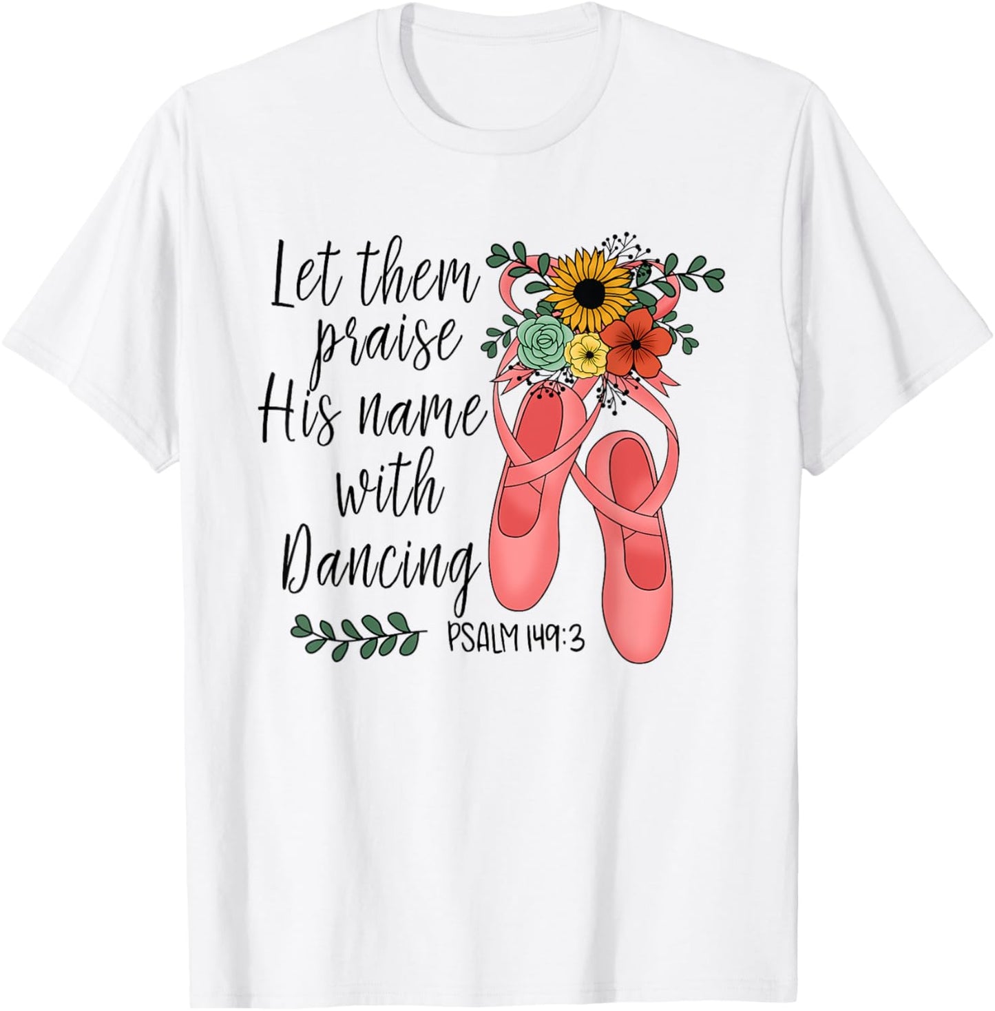 Floral Christian Dance Dancing Ballet - Ballerina For Girls T-Shirt - T-Shirt | White