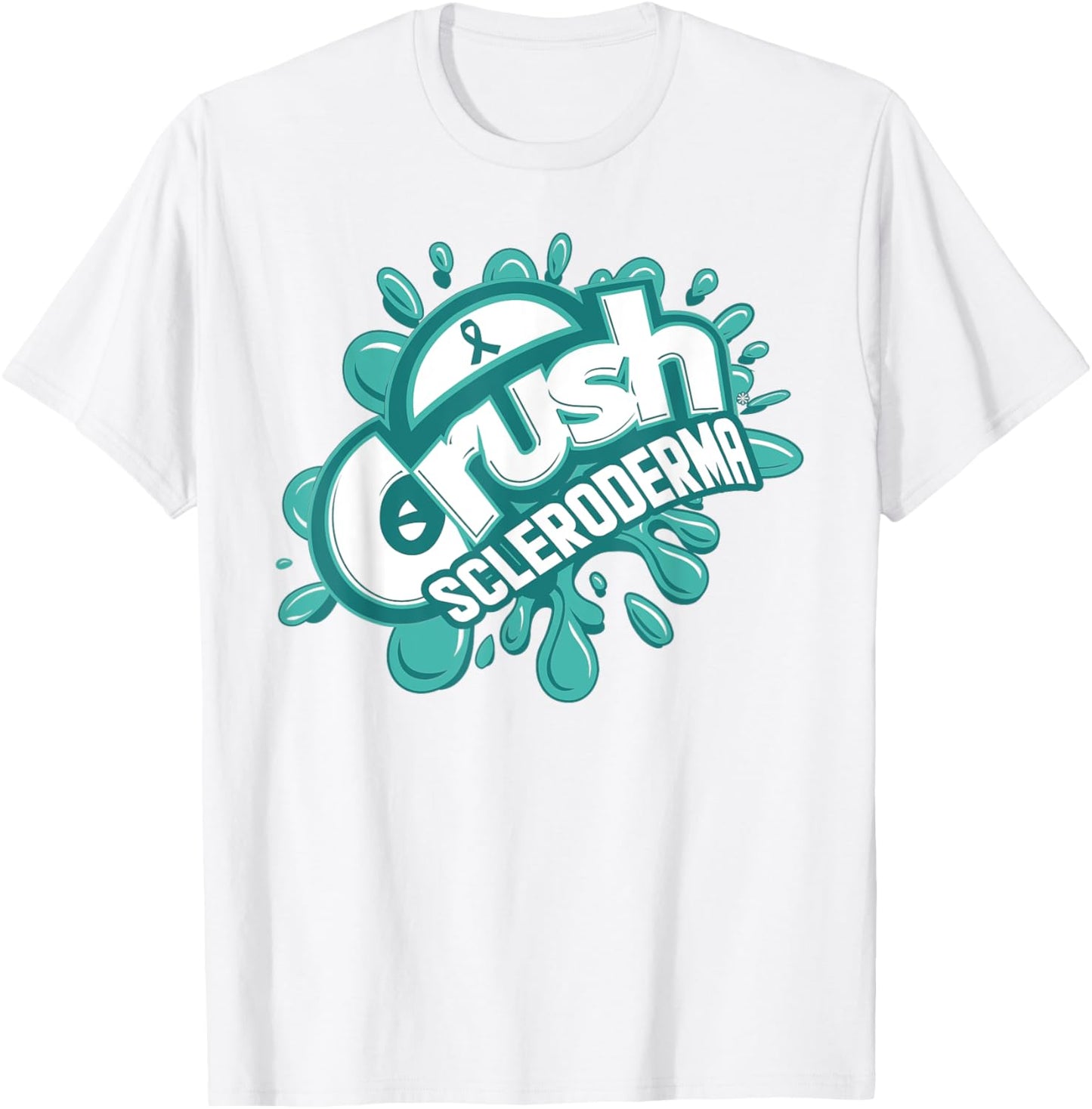 Crush Scleroderma Grafiti Scleroderma Awareness T-Shirt - T-Shirt | White