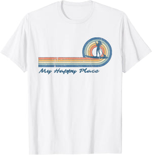 Paddleboard SUP Girl My Happy Place Stand Up Paddle Board T-Shirt - T-Shirt | White