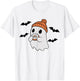 Cute Ghost Eating Donut Lovers Spooky Halloween Food Costume T-Shirt - T-Shirt | White
