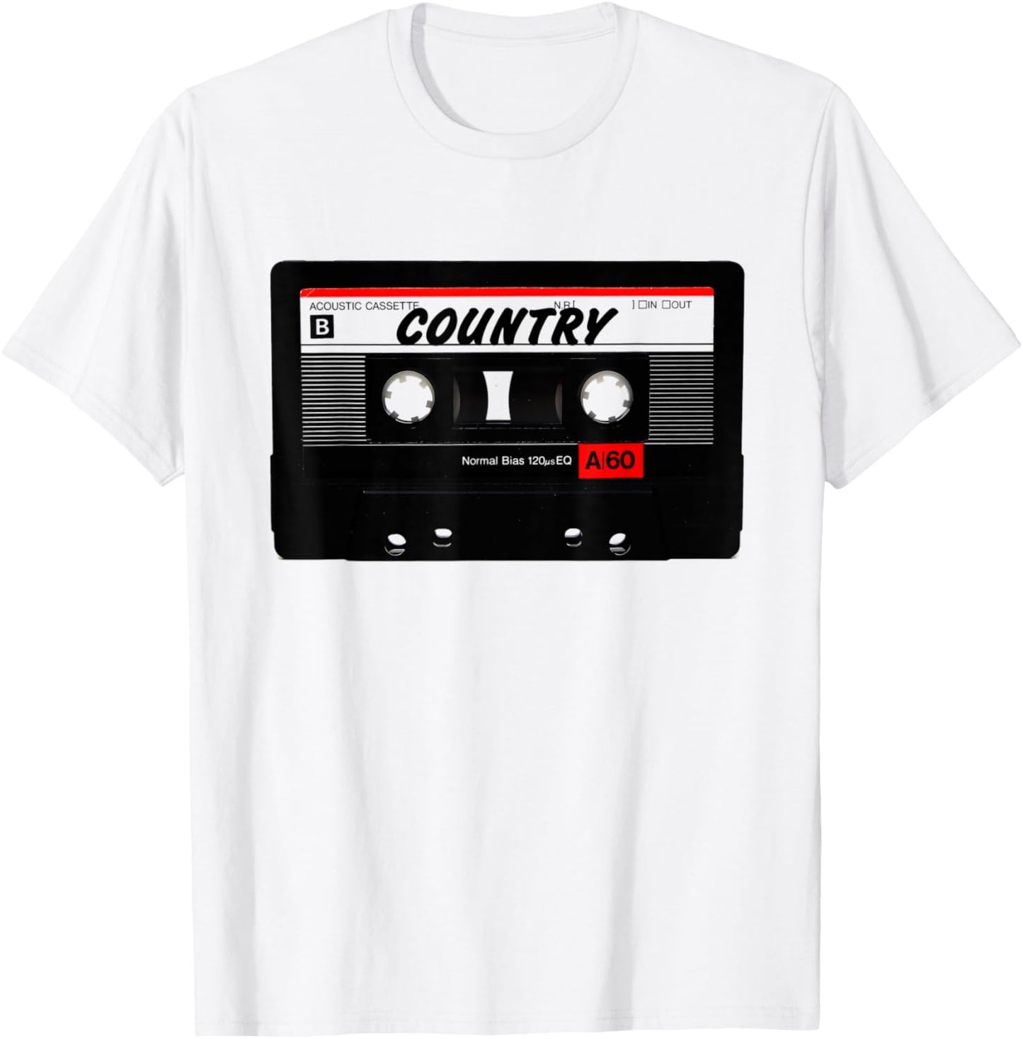 Country Music Mixtape 90s 80s 70s Retro Audio Cassette Tape T-Shirt - T-Shirt | White