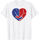 Democratic Donkey and Republican Elephant Love Heart T-Shirt - T-Shirt | White