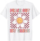 Peace Out First Grade Cute Groovy Last Day of 1st Grade T-Shirt - T-Shirt | White