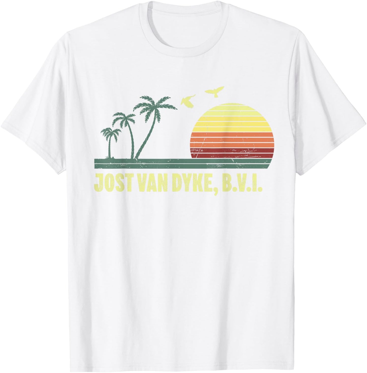 Jost Van Dyke B.V.I British Virgin Islands Souvenir Vacation T-Shirt - T-Shirt | White