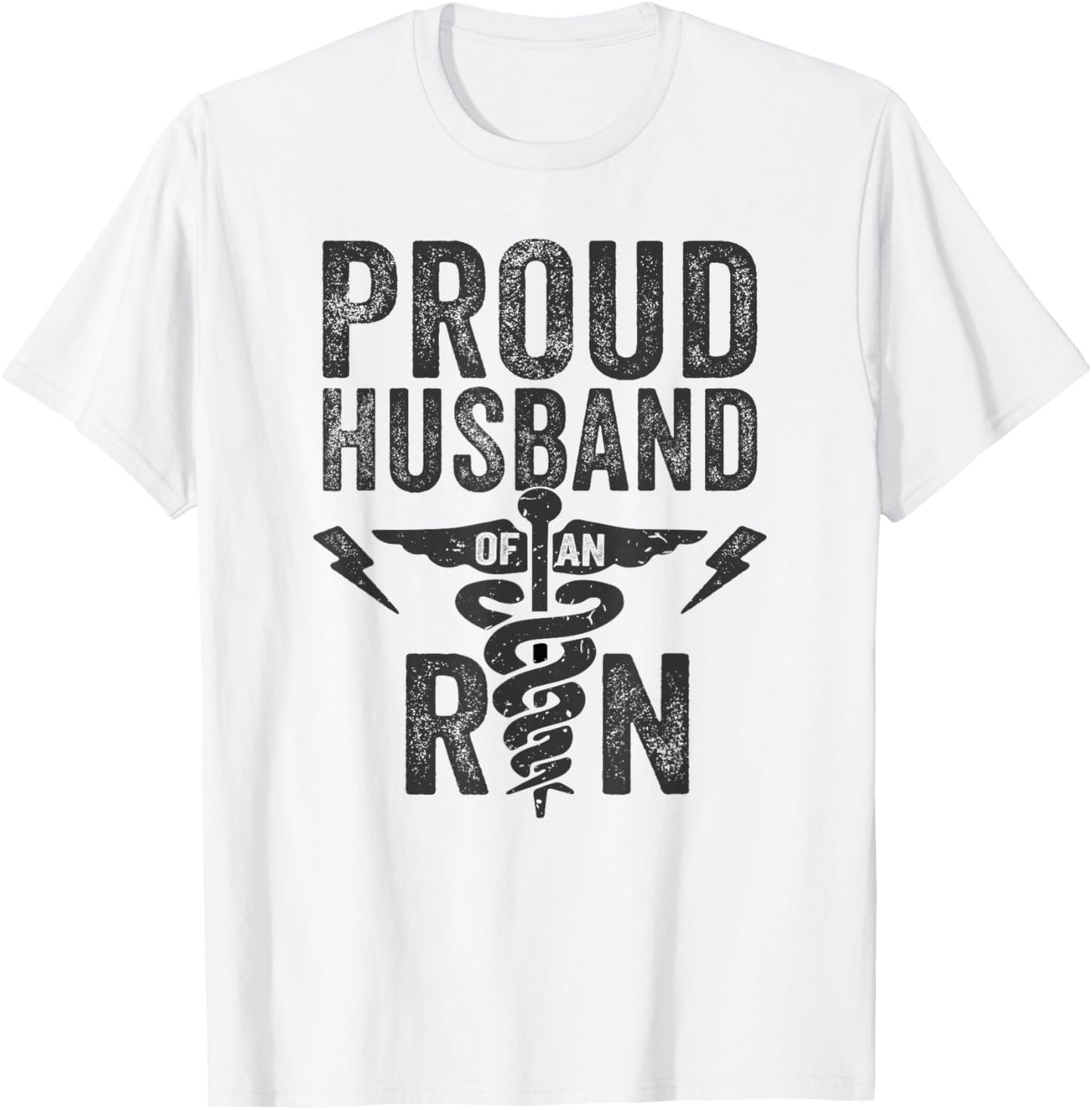 Proud Husband of an RN Nurse Frontline Healthcare Hero T-Shirt - T-Shirt | White