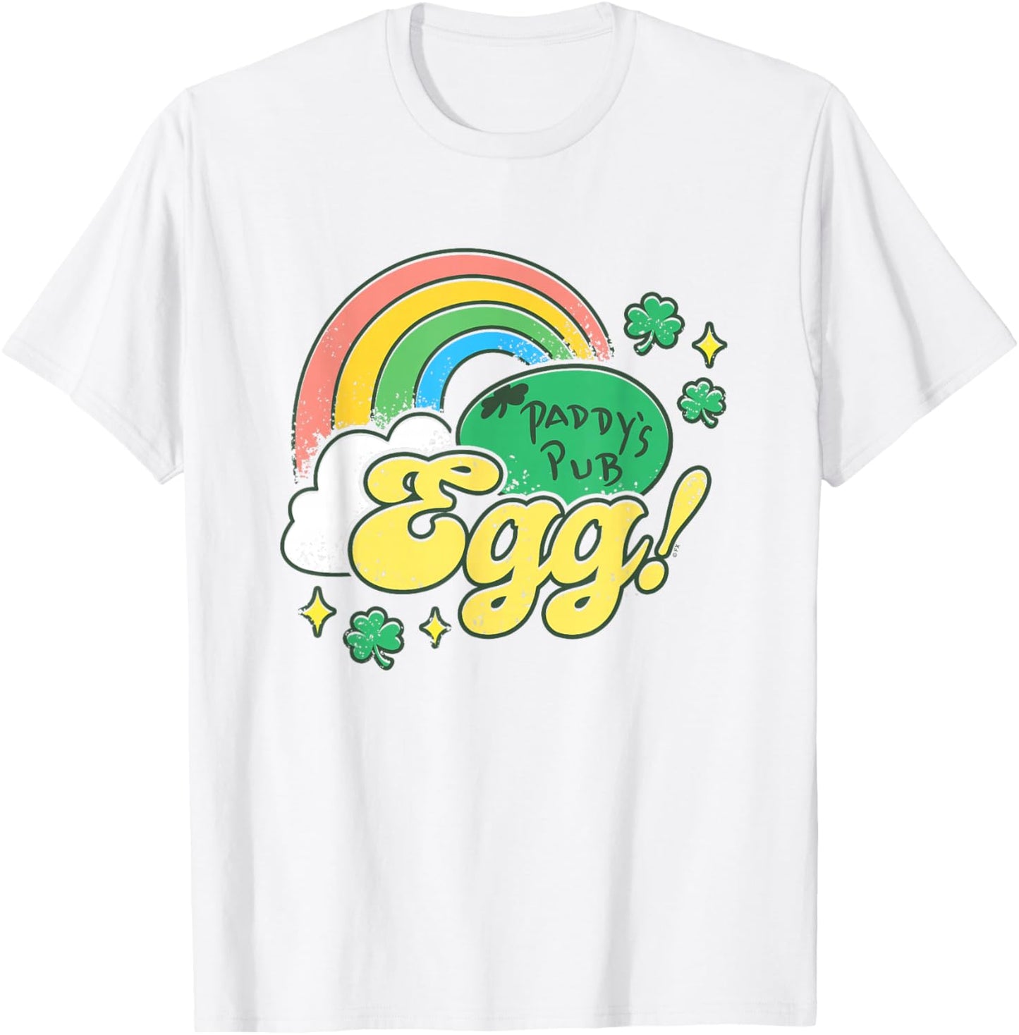 It's Always Sunny In Philadelphia Paddy's Pub Egg Retro Logo T-Shirt - T-Shirt | White
