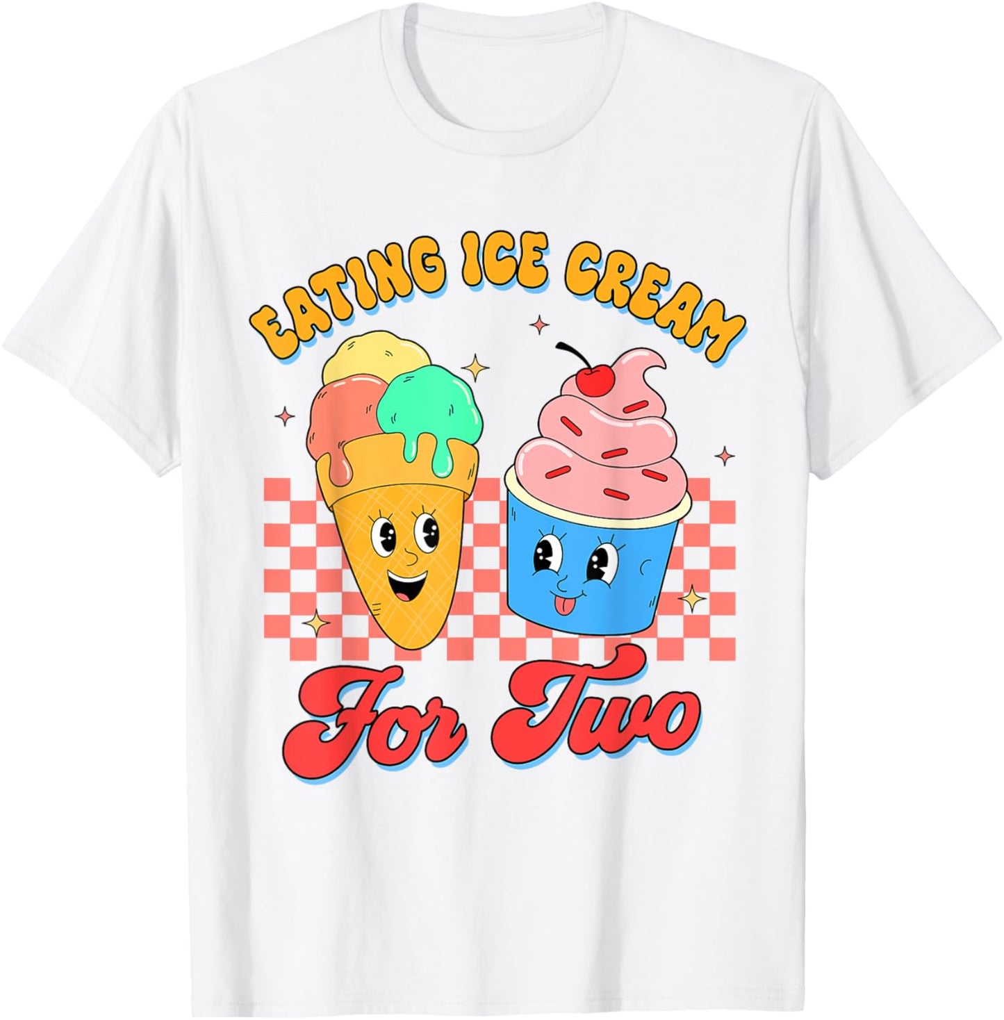 Pregnancy Announcement Mommy To Be Eating Ice Cream For Two T-Shirt - T-Shirt | White